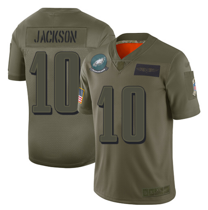 Men's Philadelphia Eagles #10 DeSean Jackson 2019 Camo Salute To Service Limited Stitched NFL Jersey